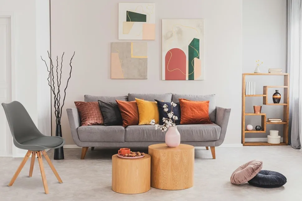 Krzesło Norden Star Square PP szary ciemny/naturalny