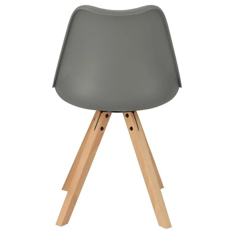 Krzesło Norden Star Square PP szary ciemny/naturalny