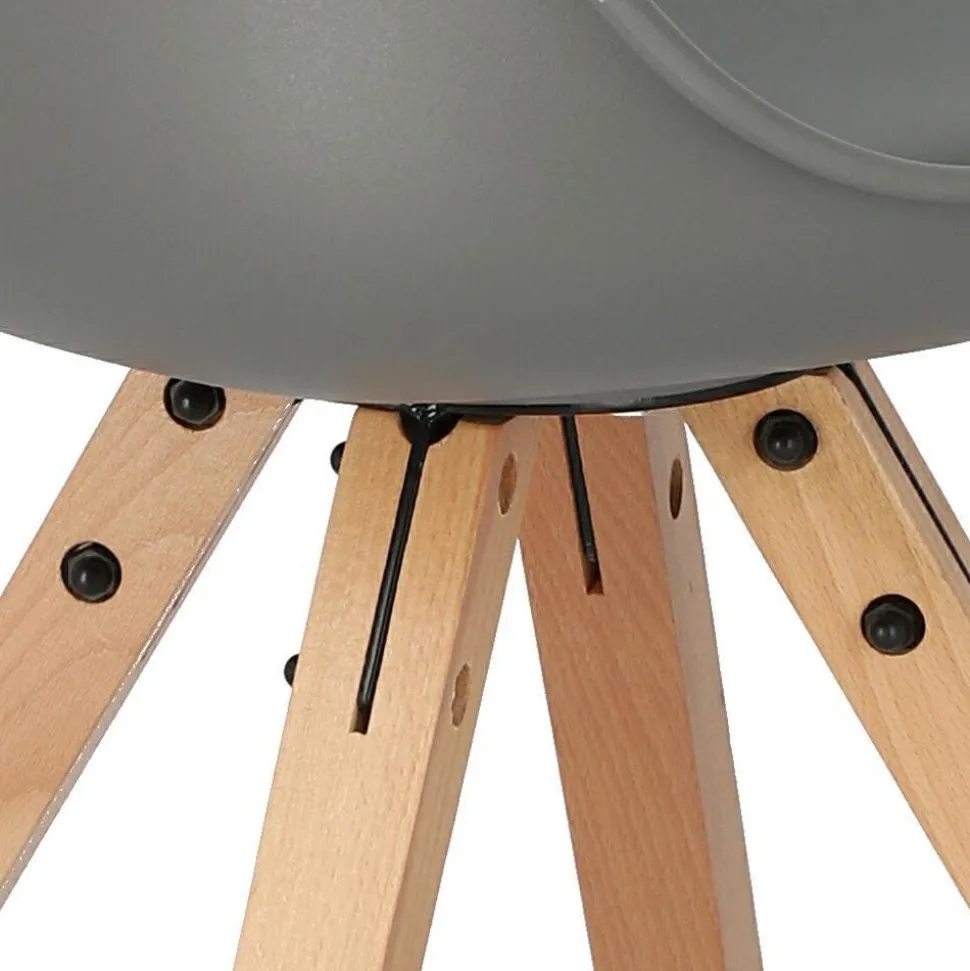 Krzesło Norden Star Square PP szary ciemny/naturalny