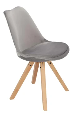 Krzesło Norden Star Square Velvet szare