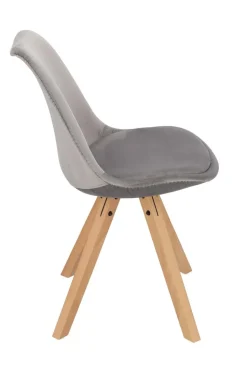 Krzesło Norden Star Square Velvet szare