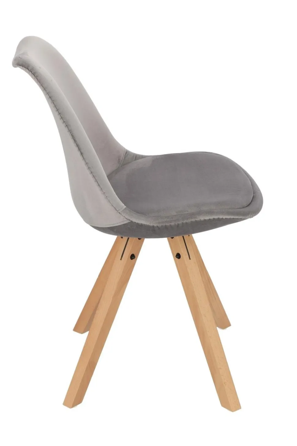 Krzesło Norden Star Square Velvet szare