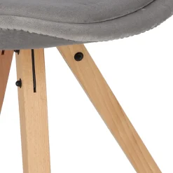 Krzesło Norden Star Square Velvet szare