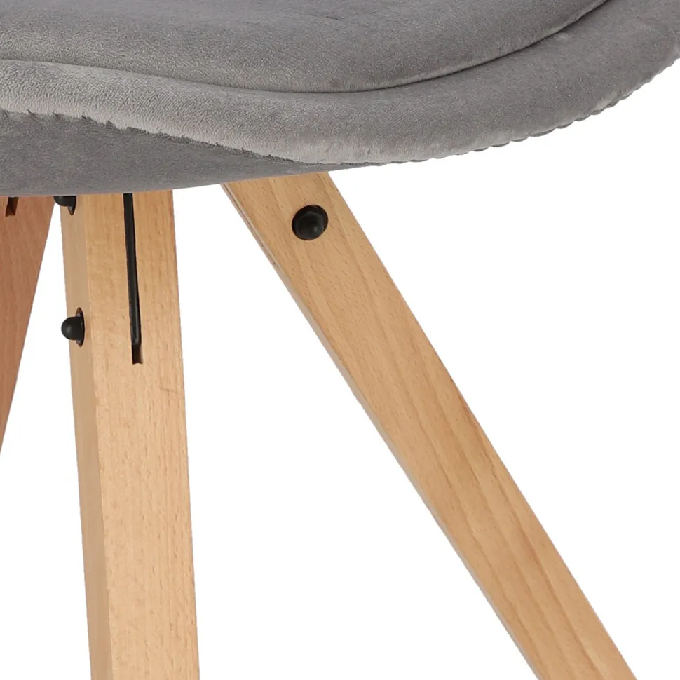 Krzesło Norden Star Square Velvet szare