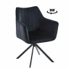 Krzesło obrotowe Adrienne Velvet czarne