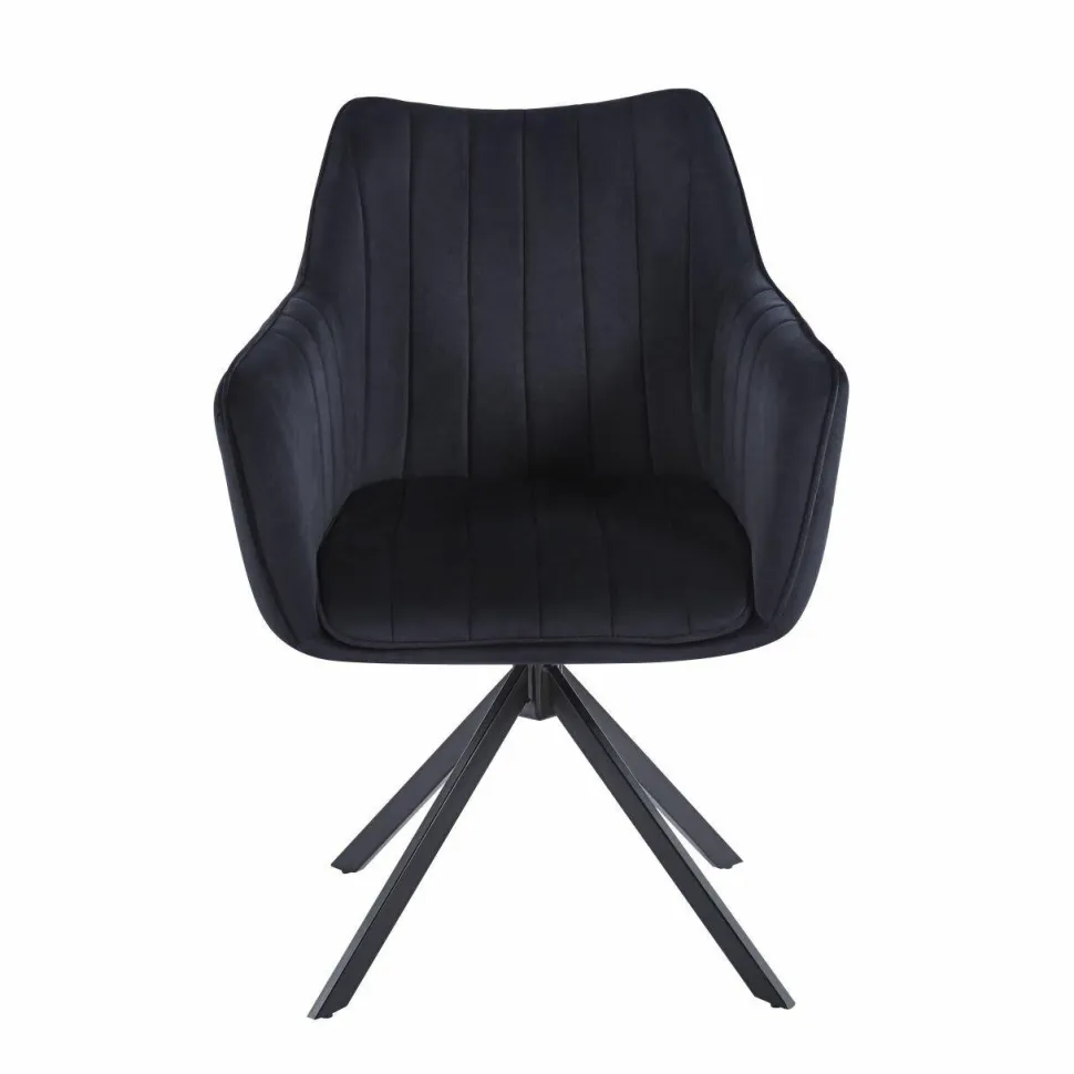 Krzesło obrotowe Adrienne Velvet czarne