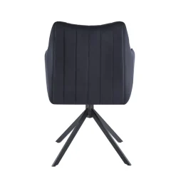 Krzesło obrotowe Adrienne Velvet czarne