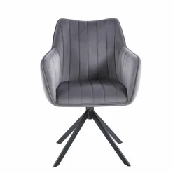 Krzesło obrotowe Adrienne Velvet szare