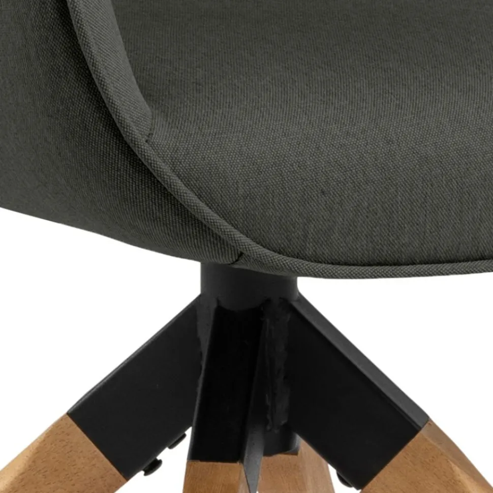 Krzesło obrotowe Aura dark grey auto return tapicerowane