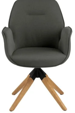 Krzesło obrotowe Aura dark grey auto return tapicerowane