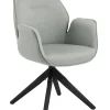 Krzesło obrotowe Aura light grey /black tapicerowane