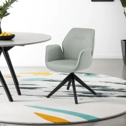 Krzesło obrotowe Aura light grey /black tapicerowane