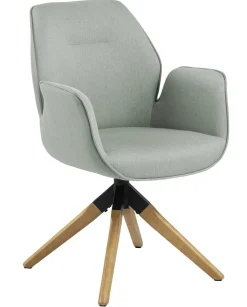 Krzesło obrotowe Aura light grey auto return tapicerowane