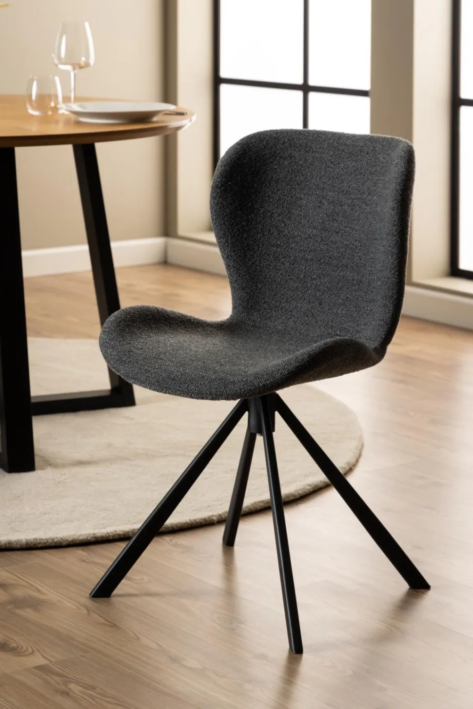 Krzesło obrotowe Batilda antracytowe Monza 130