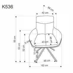 Krzesło obrotowe Bolenge oliwkowy