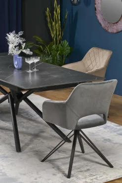 Krzesło obrotowe Cretas Velvet szare