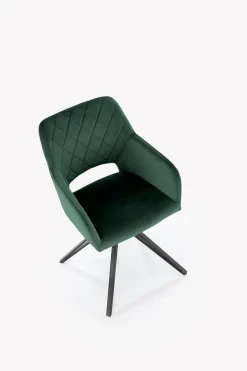 Krzesło obrotowe Cretas Velvet ciemny     zielony