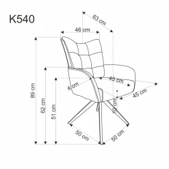 Krzesło obrotowe Dahlia cynamonowy