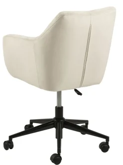 Krzesło obrotowe Nora beżowe welwetowe