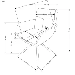 Krzesło obrotowe Ophelia szare
