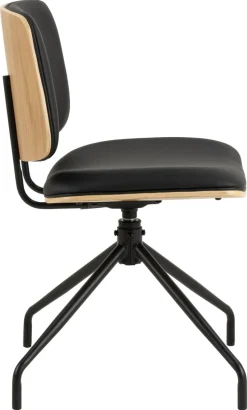 Krzesło obrotowe Owen czarny/dąb