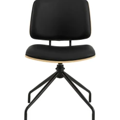 Krzesło obrotowe Owen czarny/dąb