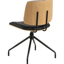 Krzesło obrotowe Owen czarny/dąb