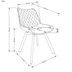 Krzesło obrotowe Veroniq beżowe przeszycia