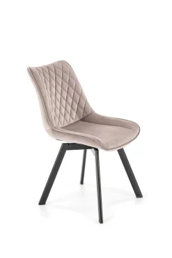 Krzesło obrotowe Veroniq beżowe przeszycia