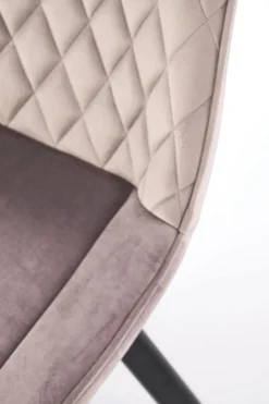 Krzesło obrotowe Veroniq beżowe przeszycia