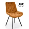 Krzesło obrotowe Veroniq cynamonowe pikowane