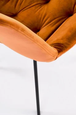 Krzesło obrotowe Veroniq cynamonowe pikowane