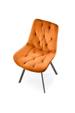 Krzesło obrotowe Veroniq cynamonowe pikowane