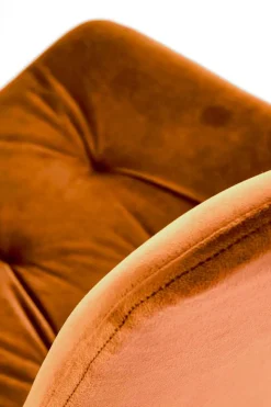 Krzesło obrotowe Veroniq cynamonowe pikowane