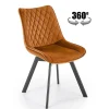 Krzesło obrotowe Veroniq cynamonowe przeszycia