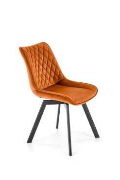 Krzesło obrotowe Veroniq cynamonowe przeszycia