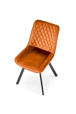 Krzesło obrotowe Veroniq cynamonowe przeszycia