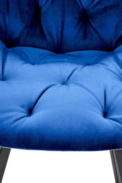 Krzesło obrotowe Veroniq granatowe pikowane