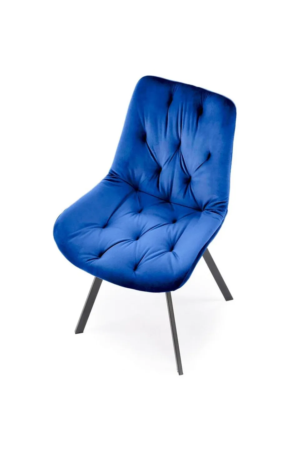 Krzesło obrotowe Veroniq granatowe pikowane