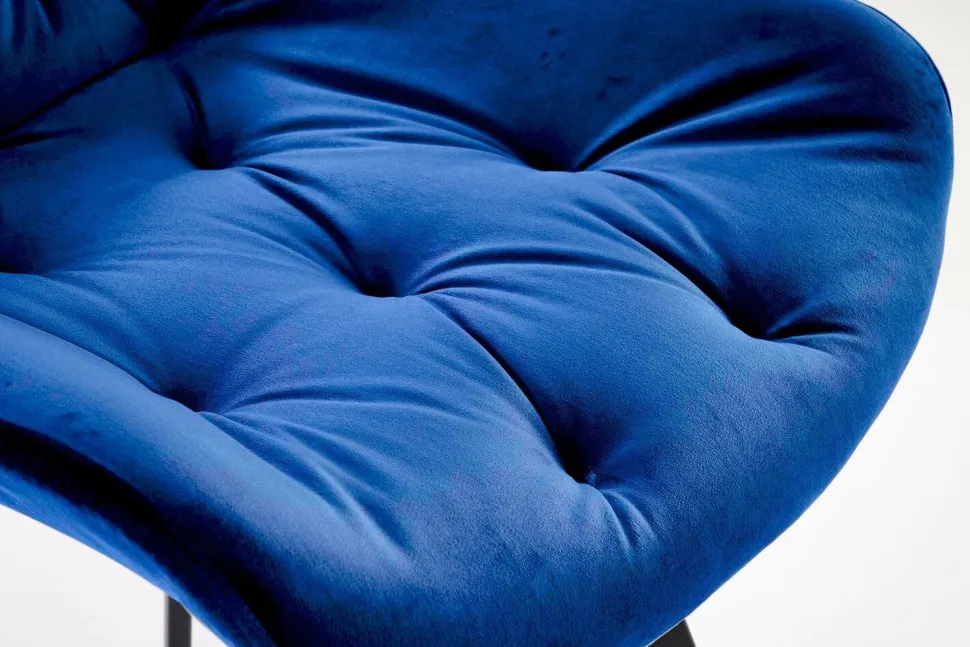 Krzesło obrotowe Veroniq granatowe pikowane