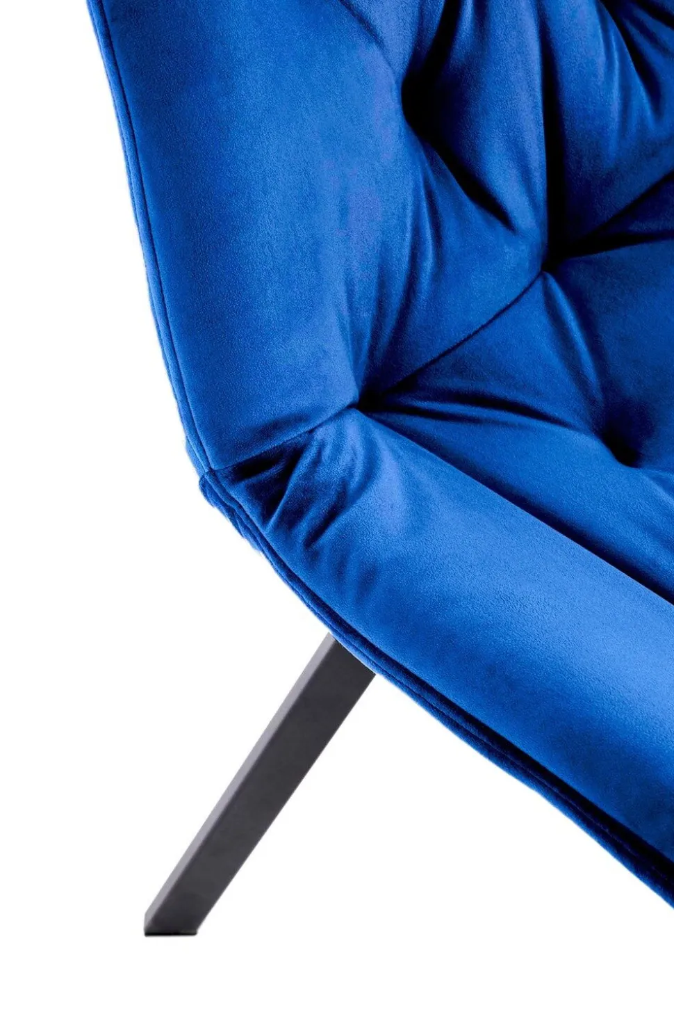 Krzesło obrotowe Veroniq granatowe pikowane