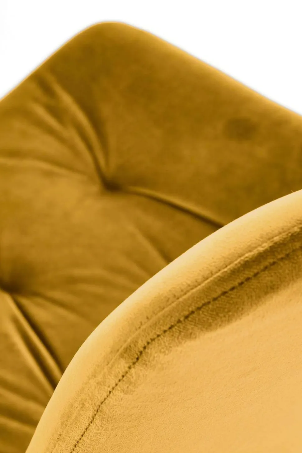 Krzesło obrotowe Veroniq musztardowe pikowane