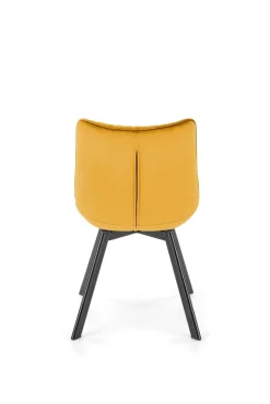 Krzesło obrotowe Veroniq musztardowe przeszycia