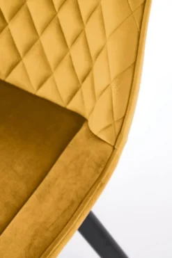 Krzesło obrotowe Veroniq musztardowe przeszycia