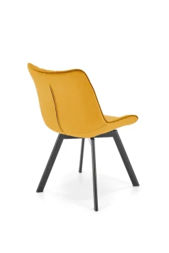 Krzesło obrotowe Veroniq musztardowe przeszycia