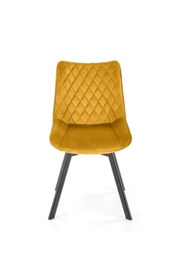 Krzesło obrotowe Veroniq musztardowe przeszycia