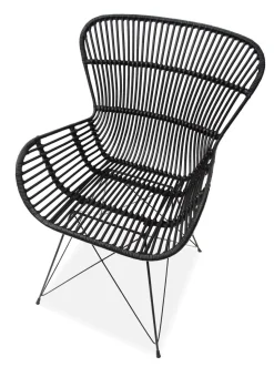Krzesło Oklahoma rattan czarne
