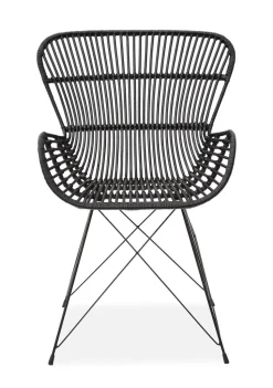 Krzesło Oklahoma rattan czarne