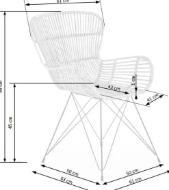 Krzesło Oklahoma rattan czarne