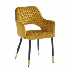 Krzesło Olivia Velvet musztardowe